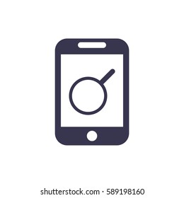 Search, Zoom, loupe Icon, vector Flat design style