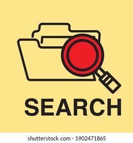 search_Icon design symbolizing ones organization.It is design that is used by an organization for it's letterhead,advertising material,and signs as an emblem.
