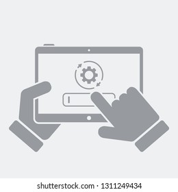 Searche engine process on tablet