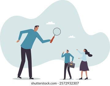 Searching the best candidate or job, Human resources, head hunt, choosing talent for job vacancy or company recruitment.business concept.flat character.