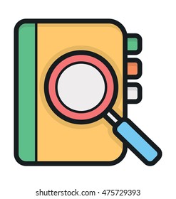 Searching Book Vector Icon