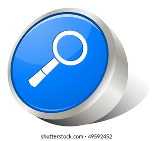 Searching button. Vector illustration