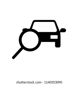 Searching Car icon vector icon. Simple element illustration. Searching Car symbol design. Can be used for web and mobile.