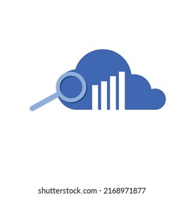 Searching cloud internet technology in vector format.