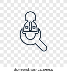 Searching concept vector linear icon isolated on transparent background, Searching concept transparency concept in outline style