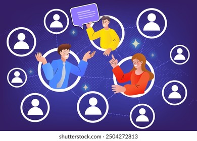 Searching for Cyber Network. data background. Futuristic technology style. Elegant digital background for business cyber presentations. video conferencing at home man having video call meeting. Vector