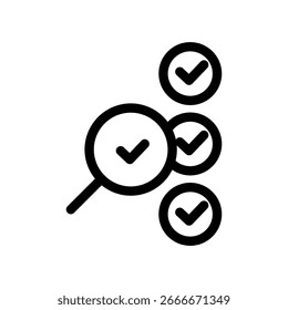 Diseño de Vector de icono de contorno de datos de búsqueda Bueno para el Web o el App móvil