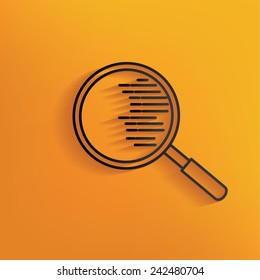 Searching design on yellow background,clean vector