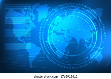 búsqueda de tecnología digital y fondo abstracto de alta seguridad.