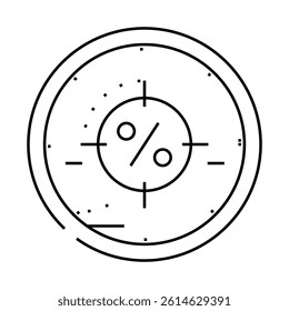 searching for discounts line icon vector. searching for discounts sign. isolated contour symbol black illustration