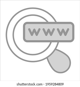 searching domain icon modern illustration