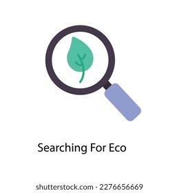 Searching For ECO Vector Flat Icons. Simple stock illustration stock