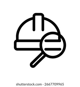 searching engineer outline icon vector design good for web or mobile app
