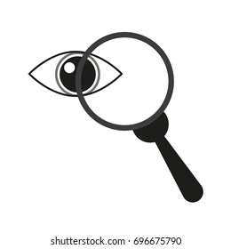 Searching eye vector illustration