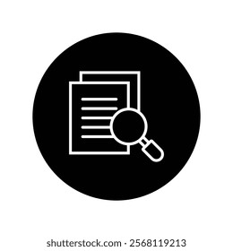 searching file, data or document button icon vector