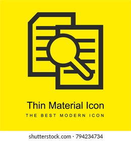 Searching file interface symbol bright yellow material minimal icon or logo design