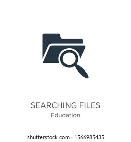 Searching files icon vector. Trendy flat searching files icon from education collection isolated on white background. Vector illustration can be used for web and mobile graphic design, logo, eps10