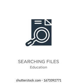 Searching files icon vector. Trendy flat searching files icon from education collection isolated on white background. Vector illustration can be used for web and mobile graphic design, logo, eps10