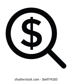 Searching Finance Bold Line Vector Icon