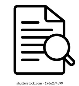 searching find document search single isolated icon with outline style