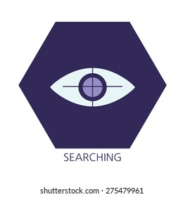 Searching flat icon concept 