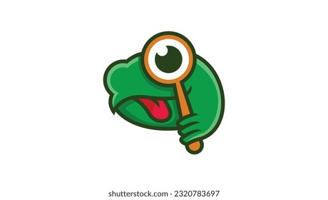 SEARCHING FROG LOGO vector design template