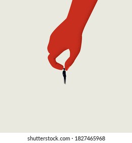 Searching and hiring talent vector concept. Business career opportunity, headhunting and employment symbol. Minimal design style. Eps10 illustration.