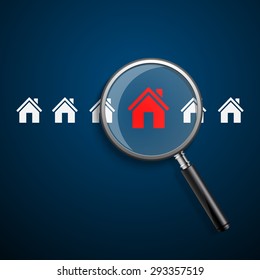 Searching For House Of Home.vector