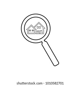 Searching for house vector icon