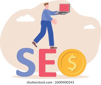 Searching, Human Resources, Recruitment Concept for web page, banner, presentation, social media, documents, cards, posters. Vector illustration HR, SEO, Magnifying glass sign

