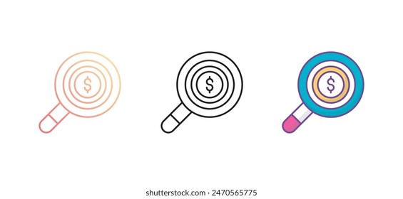 Diseño de icono de búsqueda con fondo blanco ilustración de stock