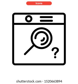 searching icon isolated sign symbol vector illustration - high quality black style vector icons
