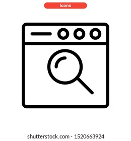 searching icon isolated sign symbol vector illustration - high quality black style vector icons
