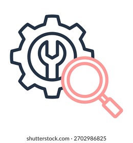 Searching Icon Line Color Design Vector Illustration