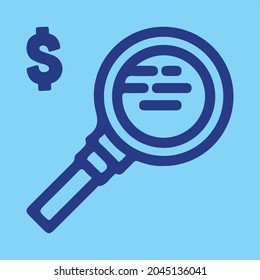 Searching Icon or logo isolated sign with US Dollar Currency Icon.eps