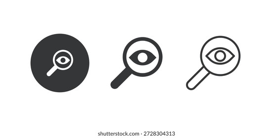 Searching icon. Multi series icon. Perfect pixel isolated on white background. Vector illustration