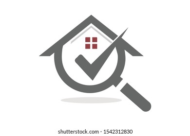 Searching Icon For Real State Logo Design Initial template