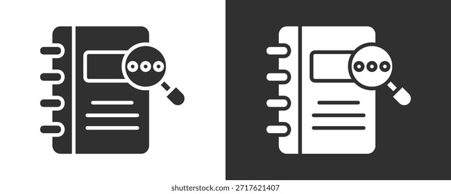 Conjunto De Iconos De Búsqueda Colección De Vector Aislada En Blanco Y Negro