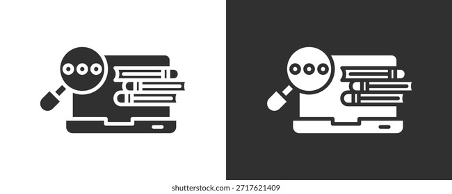 Conjunto De Iconos De Búsqueda Colección De Vector Aislada En Blanco Y Negro