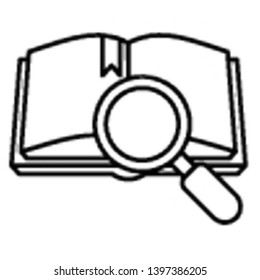 Searching Icon, Vector Illustration, Education Outline