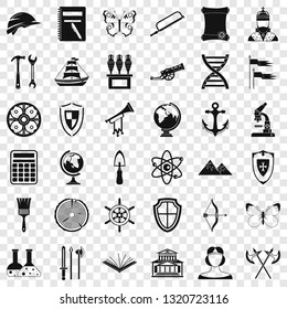 Searching icons set. Simple style of 36 searching vector icons for web for any design