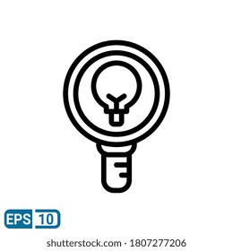 searching idea business icon in line style isolated on white background. EPS 10
