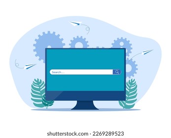 Searching for information online. Job Search concept. Information Retrieval Mechanism