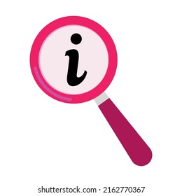 Searching information semi flat color vector object. Full sized item on white. User help and assistance. FAQ. Website search simple cartoon style illustration for web graphic design and animation