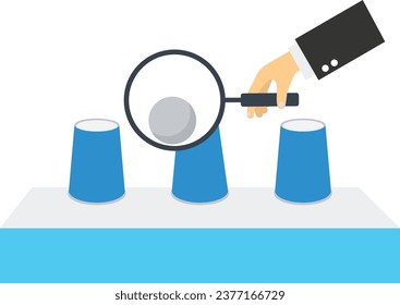 Searching for investment opportunity, financial success or salary raise, inspect way to make profit and earning concept,


