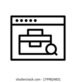 searching job icon or logo isolated sign symbol vector illustration - high quality black style vector icons
