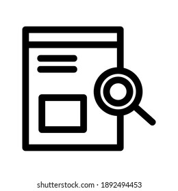 Searching Job icon or logo isolated sign symbol vector illustration - high quality black style vector icons
