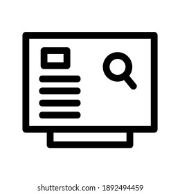 Buscando Icono de trabajo o logotipo símbolo de signo aislado ilustración vectorial - iconos vectoriales de estilo negro de alta calidad
