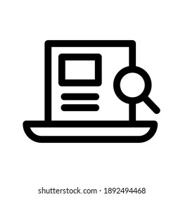 Searching Job icon or logo isolated sign symbol vector illustration - high quality black style vector icons
