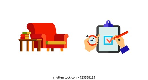 Searching for knowledge icon set